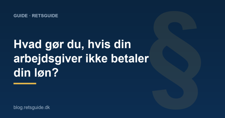 Hvad gør du, hvis din arbejdsgiver ikke betaler din løn?