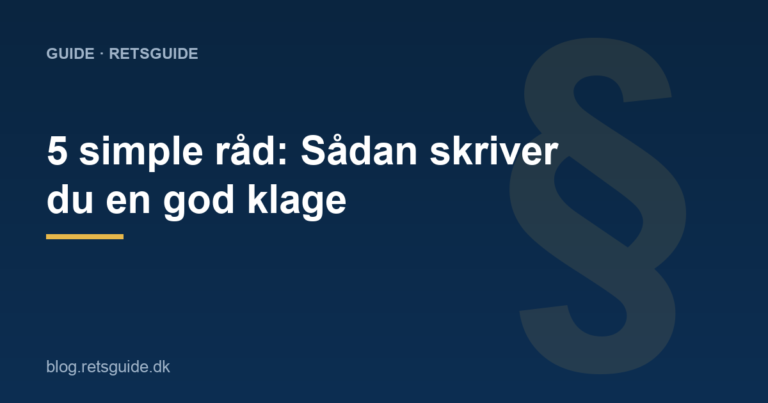 5 simple råd: Sådan skriver du en god klage