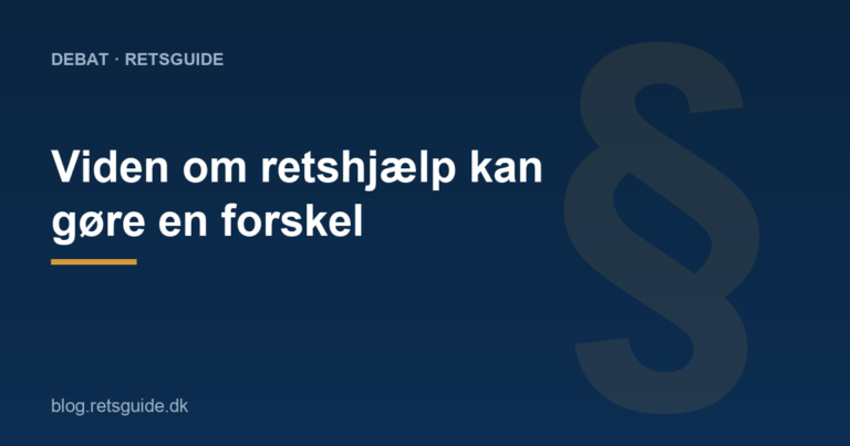 Viden om retshjælp kan gøre en forskel