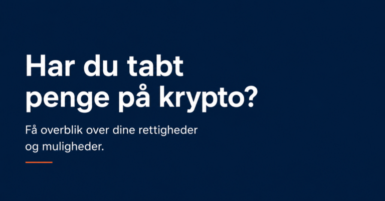 Har du tabt penge på krypto.